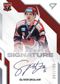Oliver Okuliar Hradec Kralove Tipsport ELH 2022/23 SportZoo 2. serie Authentic Signature Level 1 /150 #AS1-OO