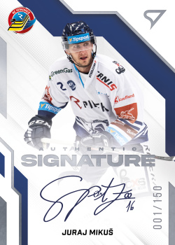 Juraj Mikus Vitkovice Tipsport ELH 2022/23 SportZoo 2. serie Authentic Signature Level 1 /150 #AS1-JM