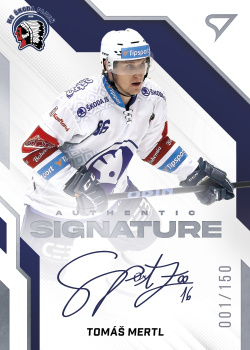 Tomas Mertl Plzen Tipsport ELH 2022/23 SportZoo 2. serie Authentic Signature Level 1 /150 #AS1-TM