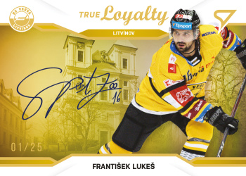 Frantisek Lukes Litvinov Tipsport ELH 2021/22 SportZoo 2. serie True Loyalty Gold Auto /35 #TL-27