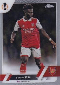 Bukayo Saka Arsenal Topps UEFA Club Competitions Chrome 2022/23 #25