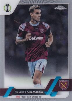 Gianluca Scamacca West Ham United Topps UEFA Club Competitions Chrome 2022/23 #94