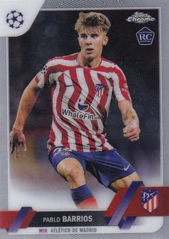 Pablo Barrios Atletico Madrid Topps UEFA Club Competitions Chrome 2022/23 #157