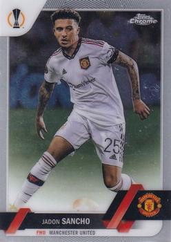 Jadon Sancho Manchester United Topps UEFA Club Competitions Chrome 2022/23 #186