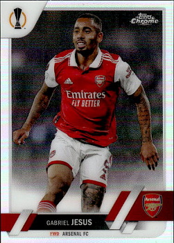Gabriel Jesus Arsenal Topps UEFA Club Competitions Chrome 2022/23 Refractor #38