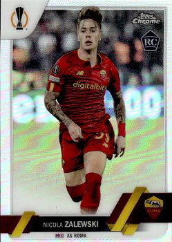 Nicola Zalewski AS Roma Topps UEFA Club Competitions Chrome 2022/23 Refractor #59