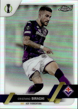 Cristiano Biraghi ACF Fiorentina Topps UEFA Club Competitions Chrome 2022/23 Refractor #89