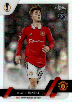Charlie McNeill Manchester United Topps UEFA Club Competitions Chrome 2022/23 Refractor #85