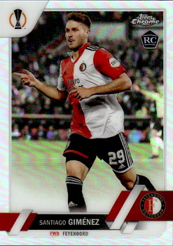 Santiago Gimenez Feyenoord Topps UEFA Club Competitions Chrome 2022/23 Refractor #153