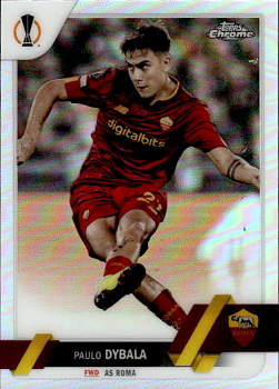 Paulo Dybala AS Roma Topps UEFA Club Competitions Chrome 2022/23 Refractor #159