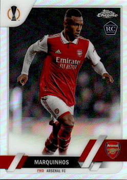 Marquinhos Arsenal Topps UEFA Club Competitions Chrome 2022/23 Refractor #188