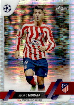 Alvaro Morata Atletico Madrid Topps UEFA Club Competitions Chrome 2022/23 Pulsar Refractor #72