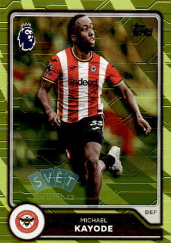 Michael Kayode Brentford Topps Flagship Premier League 2026/27 Yellow Voltage Parallel #65