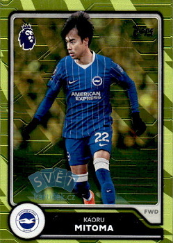 Kaoru Mitoma Brighton & Hove Albion Topps Flagship Premier League 2026/27 Yellow Voltage Parallel #86
