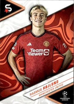 Rasmus Hojlund Manchester United Topps UEFA Club Competitions Superstars 2023/24 #96