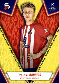 Pablo Barrios Atletico Madrid Topps UEFA Club Competitions Superstars 2023/24 Common #22