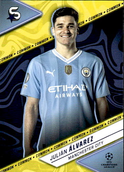 Julian Alvarez Manchester City Topps UEFA Club Competitions Superstars 2023/24 Common #91