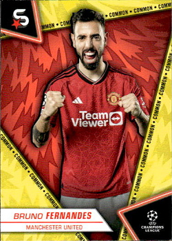 Bruno Fernandes Manchester United Topps UEFA Club Competitions Superstars 2023/24 Common #97