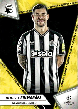 Bruno Guimaraes Newcastle United Topps UEFA Club Competitions Superstars 2023/24 Common #106
