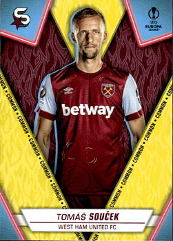 Tomas Soucek West Ham United Topps UEFA Club Competitions Superstars 2023/24 Common #157