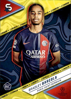 Bradley Barcola Paris Saint-Germain Topps UEFA Club Competitions Superstars 2023/24 Common #180