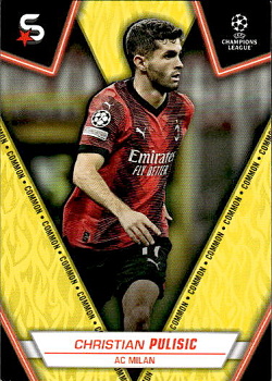 Christian Pulisic A.C. Milan Topps UEFA Club Competitions Superstars 2023/24 Common Image Variation #3