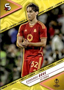 Edoardo Bove AS Roma Topps UEFA Club Competitions Superstars 2023/24 Common Image Variation #19