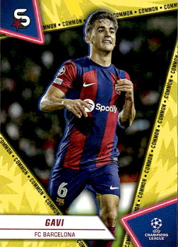 Gavi FC Barcelona Topps UEFA Club Competitions Superstars 2023/24 Common Image Variation #47