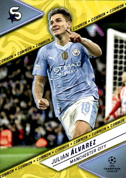 Julian Alvarez Manchester City Topps UEFA Club Competitions Superstars 2023/24 Common Image Variation #91