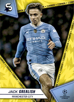 Jack Grealish Manchester City Topps UEFA Club Competitions Superstars 2023/24 Common Image Variation #92