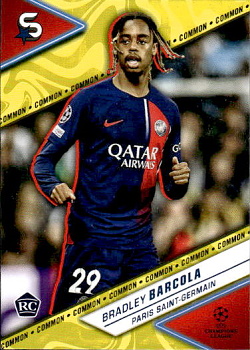 Bradley Barcola Paris Saint-Germain Topps UEFA Club Competitions Superstars 2023/24 Common Image Variation #180