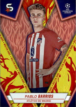 Pablo Barrios Atletico Madrid Topps UEFA Club Competitions Superstars 2023/24 Molten Rare #22