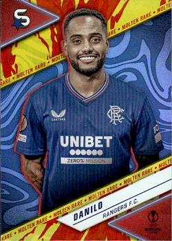 Danilo Glasgow Rangers Topps UEFA Club Competitions Superstars 2023/24 Molten Rare #124