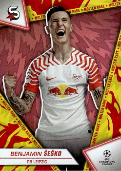 Benjamin Sesko RB Leipzig Topps UEFA Club Competitions Superstars 2023/24 Molten Rare #128