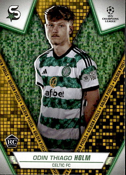 Odin Thiago Holm Celtic Glasgow Topps UEFA Club Competitions Superstars 2023/24 Golden Pixels #40