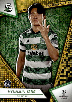 Hyunjun Yang Celtic Glasgow Topps UEFA Club Competitions Superstars 2023/24 Golden Pixels #41
