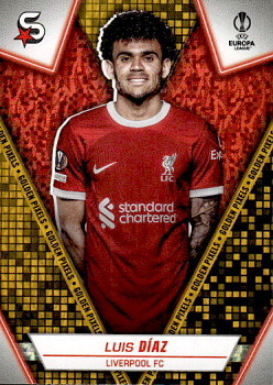 Luis Diaz Liverpool Topps UEFA Club Competitions Superstars 2023/24 Golden Pixels #85