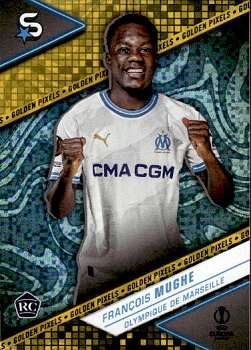 Francois Mughe Olympique Marseille Topps UEFA Club Competitions Superstars 2023/24 Golden Pixels #108