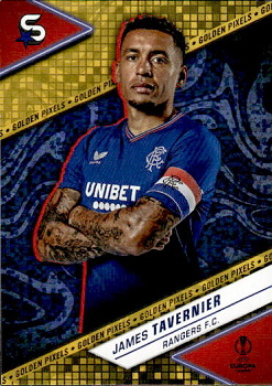 James Tavernier Glasgow Rangers Topps UEFA Club Competitions Superstars 2023/24 Golden Pixels #126