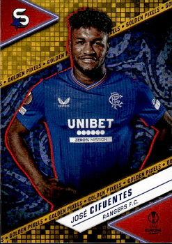 Jose Cifuentes Glasgow Rangers Topps UEFA Club Competitions Superstars 2023/24 Golden Pixels #127