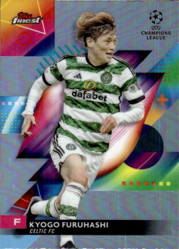 Kyogo Furuhashi Celtic Glasgow Topps Finest UEFA Club Competitions 2023/24 Refractor #107