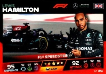 Lewis Hamilton Topps F1 Turbo Attax 2021 F1 Base #12