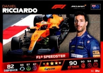 Daniel Riccardo Topps F1 Turbo Attax 2021 F1 Base #30
