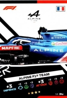 Alpine F1 Topps F1 Turbo Attax 2021 F1 Base #53