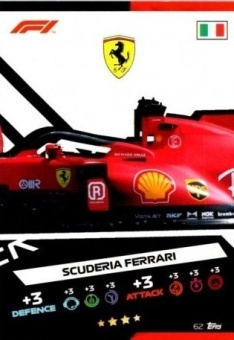 Scuderia Ferrari Topps F1 Turbo Attax 2021 F1 Base #62