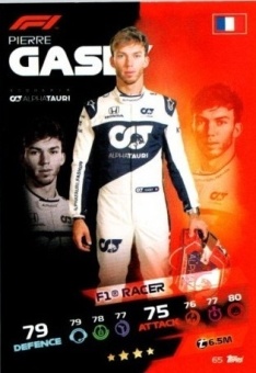 Pierre Gasly Topps F1 Turbo Attax 2021 F1 Base #65