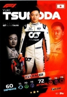 Yuki Tsunoda Topps F1 Turbo Attax 2021 F1 Base #67