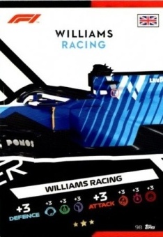 Williams Racing Topps F1 Turbo Attax 2021 F1 Base #98