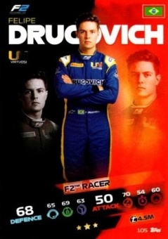 Felipe Drugovich Topps F1 Turbo Attax 2021 F2 #105