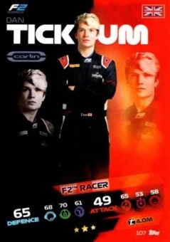 Dan Ticktum Topps F1 Turbo Attax 2021 F2 #107